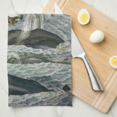  walvissen, zeehonden en walrussen, zeedieren theedoek (Quarter Fold)