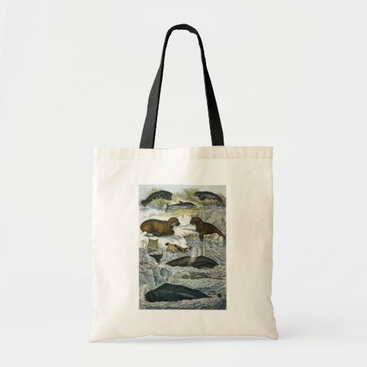 walvissen, zeehonden en walrussen, zeedieren tote bag (Voorkant)
