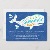 walvissplash | Uitnodiging voor verjaardagsfeestje (Voorkant)