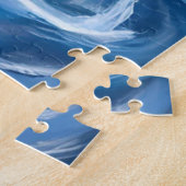 Walvisspotten | Waterverf Blauw Oceaan Legpuzzel (Zijkant)