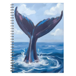 Walvisspotten | Waterverf Blauw Oceaan Notitieboek