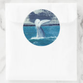 Walvisstaart - Argentinië Ronde Sticker (Tas)