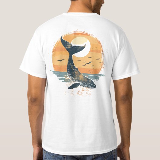 Walvisstaart bij zonsondergang -  Ocean Graphic T-shirt (Achterkant)