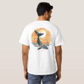 Walvisstaart bij zonsondergang -  Ocean Graphic T-shirt (Achterkant volledig)