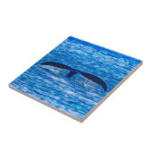 Walvisstaart Deep Blue Ocean Life Tegeltje (Zijkant)