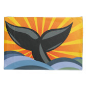 Walvisstaart en oceaangolven kussensloop (Achterkant-Links)