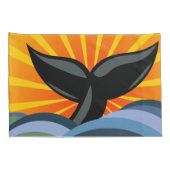 Walvisstaart en oceaangolven kussensloop (Achterkant-Rechts)