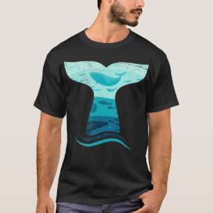 Walvisstaart in golven Orka Ocean T T-shirt