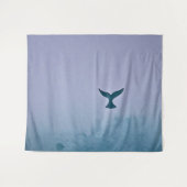 Walvisstaart Kunst Door De Nevel Wandkleed (Voorkant (horizontaal))