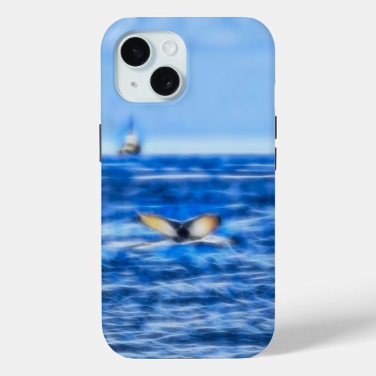 Walvisstaart Nautical Ship Blue Ocean Case-Mate iPhone Case (Achterkant)