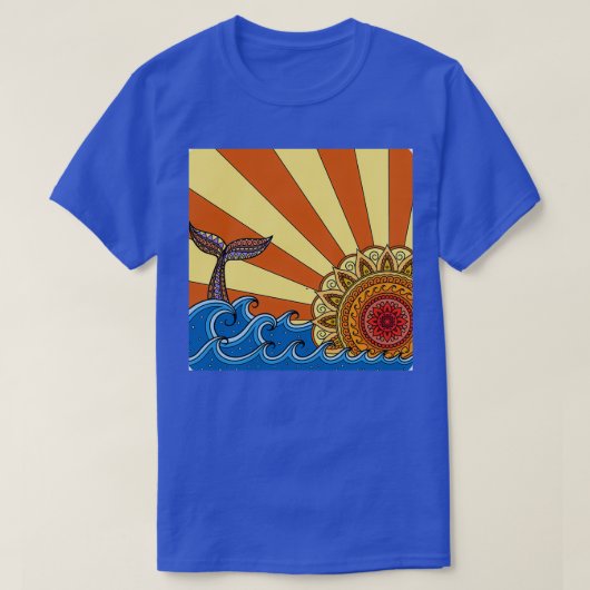 Walvisstaart op zonsondergang t-shirt (Design voorkant)
