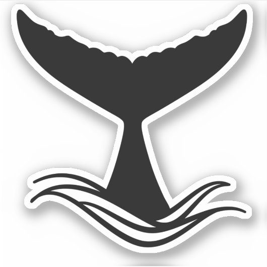 walvisstaart sticker (Voorkant)