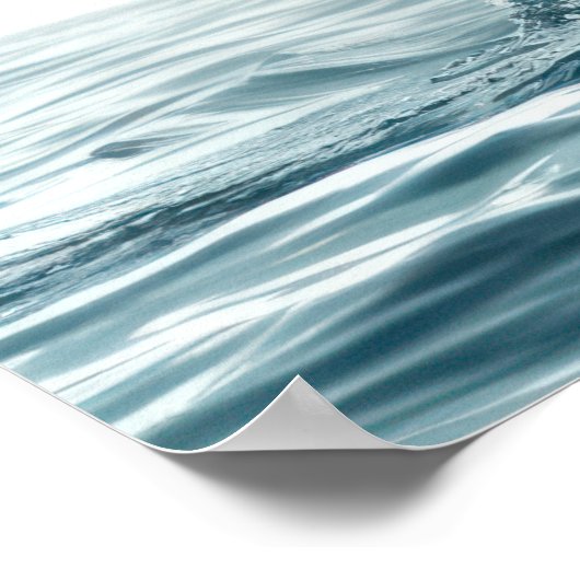 Walvisstaart uit de oceaan poster (Hoek)