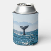 Walvisstaart Zeegezicht: dramatisch water. Blikjeskoeler (Blikje Achterkant)