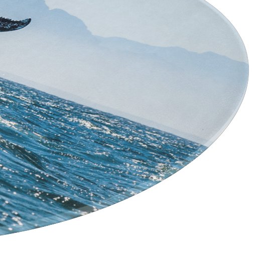 Walvisstaart Zeegezicht: dramatisch water. Snijplank (Hoek)