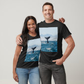 Walvisstaart Zeegezicht: dramatisch water. T-shirt (Unisex)