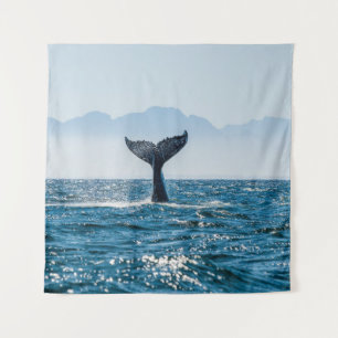 Walvisstaart Zeegezicht: dramatisch water. Wandkleed
