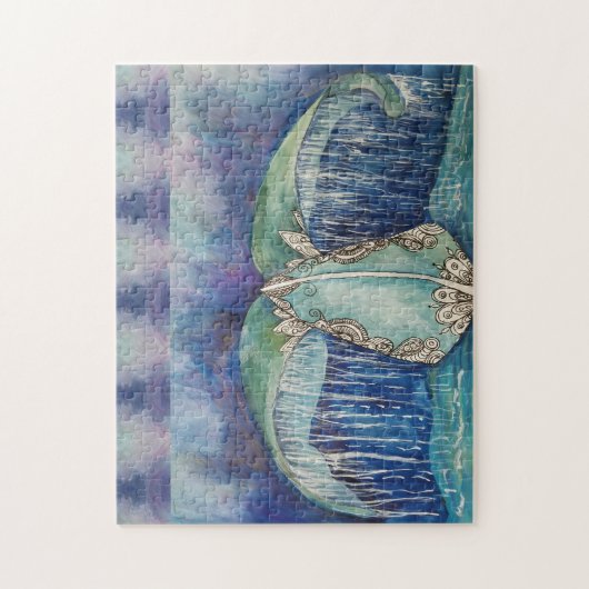 Walvisstaartenpuzzel Legpuzzel (Verticaal)