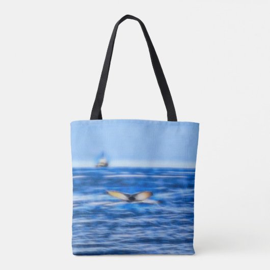 Walvisstaartschip Deep Blue Zee Tote Bag (Achterkant)