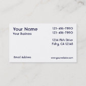 Walvissymbool navy blue visitekaartjes (Achterkant)