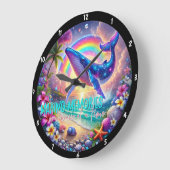 Walvisthema decoratieve oceaan, schelpen, regenboo grote klok (Hoek)