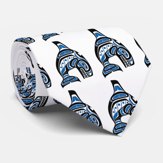 walvistotem stropdas (Opgerold)