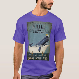 Walvisvaart CO Bath Soap Was uw poten T-shirt