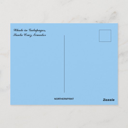 Walvisvangst in Galapagos Santa Cruz Ecuador Briefkaart (Achterkant)