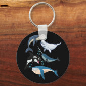 Walvisvis Blue Beluga Orca Sleutelhanger (Voorkant)