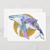 walvisvis briefkaart (Voorkant / Achterkant)