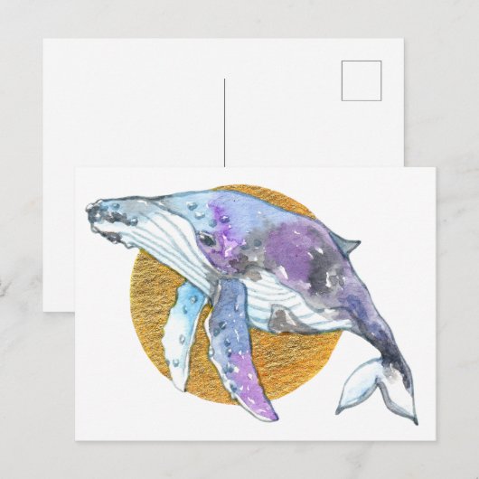 walvisvis briefkaart (Voorkant / Achterkant)