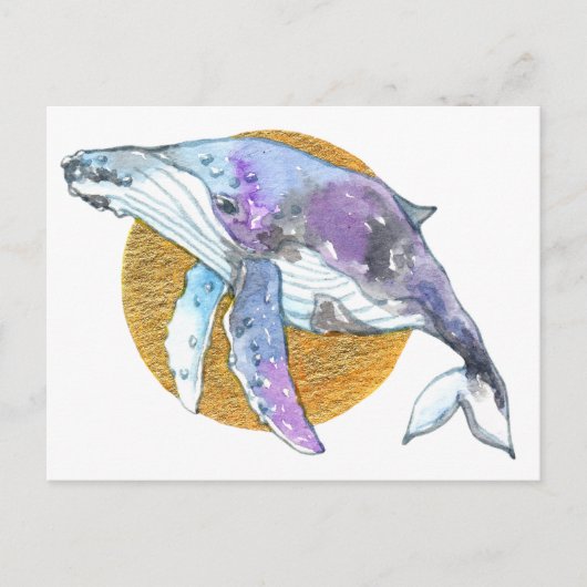 walvisvis briefkaart (Voorkant)