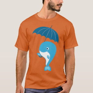 Walvisvis die een paraplu bezit t-shirt