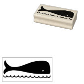 Walvisvis in Zee met de juiste rubberen kunststemp Rubberstempel (Gestempeld)