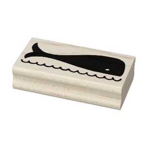 Walvisvis in Zee met de juiste rubberen kunststemp Rubberstempel