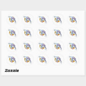 walvisvis ronde sticker (Vel)