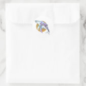 walvisvis ronde sticker (Tas)