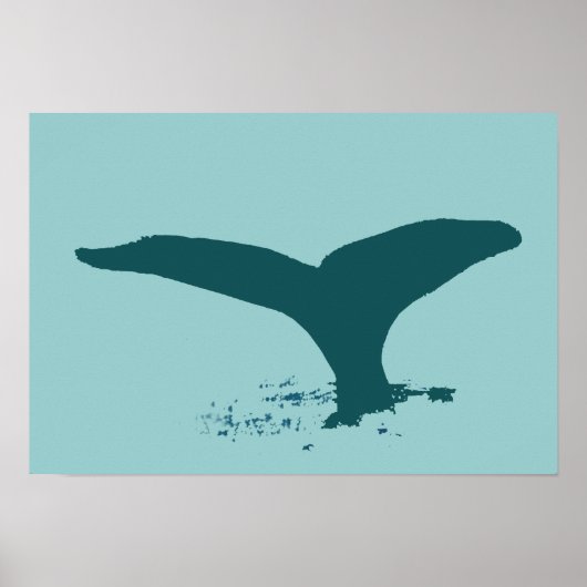 Walvisvis voor muren poster (Voorkant)