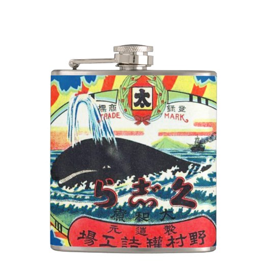 walvisvlees kan heupkolf voorzien van een label heupfles (Voorkant)