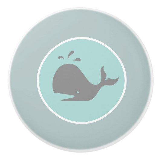 walviswalvissen zeezoogdieren keramische knop (Voorkant)