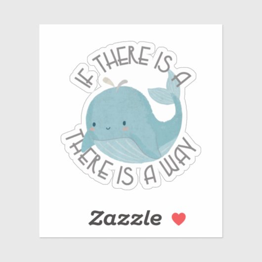Walviswoordspeling: Als er een walvis is, is er ee Sticker (Vel)