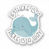 Walviswoordspeling: Als er een walvis is, is er ee Sticker (Voorkant)