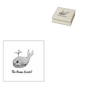 walviszegel rubberstempel (Gestempeld)