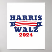Walz 2024 Amerikaanse vlag Kamala Harris Tim Waltz Poster (Voorkant)