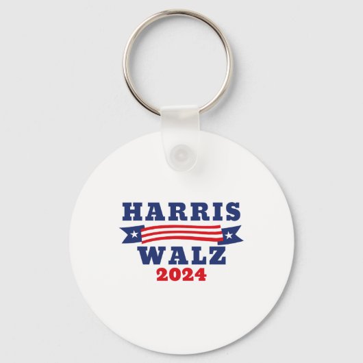 Walz 2024 Amerikaanse vlag Kamala Harris Tim Waltz Sleutelhanger (Voorkant)