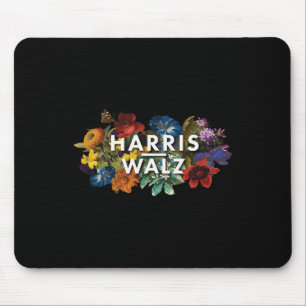 Walz 2024 Bloemen Vrouwelijke Vrouwen Harris Waltz Muismat