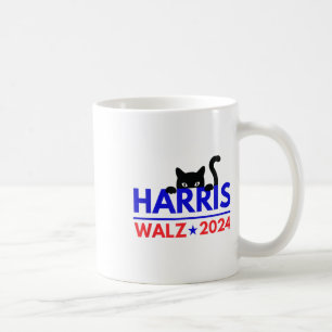 Walz 2024 Grappige Kattenverkiezing Kamala Harris  Koffiemok