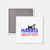Walz 2024 Grappige Kattenverkiezing Kamala Harris Magneet (Voorkant / Achterkant)