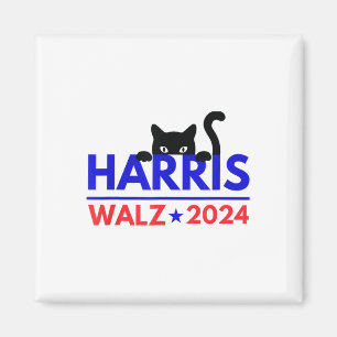 Walz 2024 Grappige Kattenverkiezing Kamala Harris  Magneet