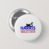 Walz 2024 Grappige Kattenverkiezing Kamala Harris  Ronde Button 5,7 Cm (Voorkant /achterkant)